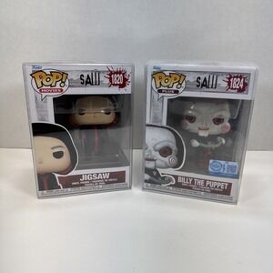 Funko POP! Vinyl Figure Saw Jigsaw #1820 & Saw Billy The Puppet w/Protectors